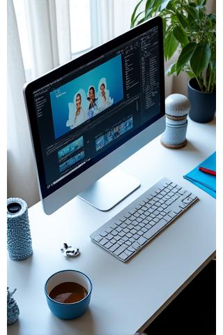 Grafikdesign Arbeitsplatz mit modernen Design-Tools